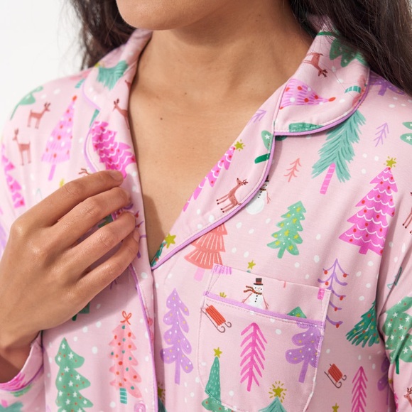 Little Sleepies Merry & Bright Women's Pink Sleep Shirt - Picture 4 of 14